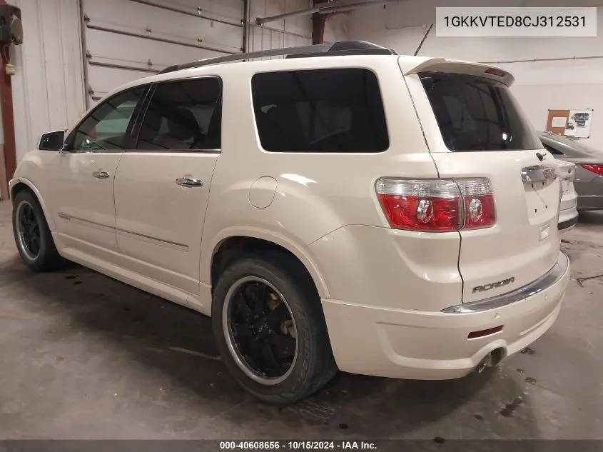 1GKKVTED8CJ312531 2012 GMC Acadia Denali