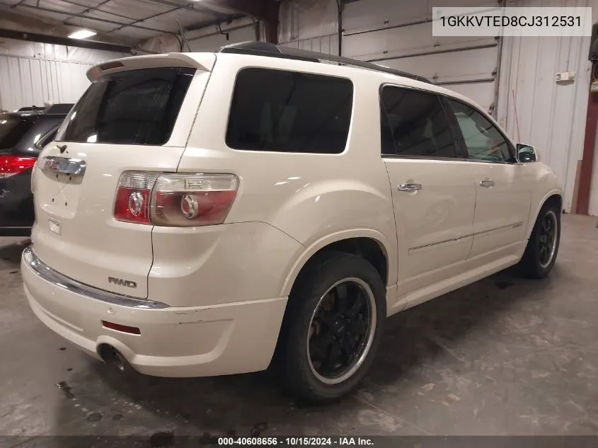 1GKKVTED8CJ312531 2012 GMC Acadia Denali