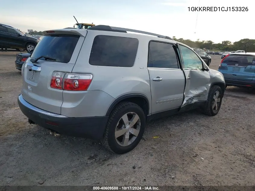 2012 GMC Acadia Slt-1 VIN: 1GKKRRED1CJ153326 Lot: 40609588