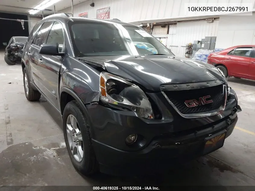 2012 GMC Acadia Sle VIN: 1GKKRPED8CJ267991 Lot: 40619325