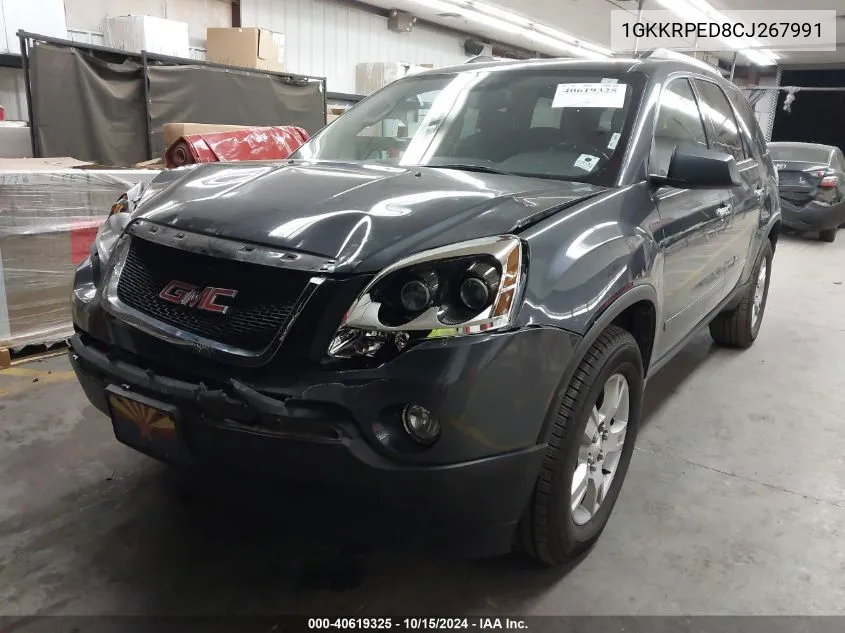 2012 GMC Acadia Sle VIN: 1GKKRPED8CJ267991 Lot: 40619325