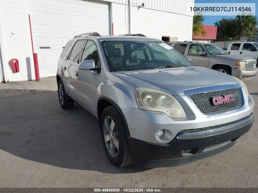 2012 GMC Acadia Slt-1 VIN: 1GKKRRED7CJ114546 Lot: 40656508