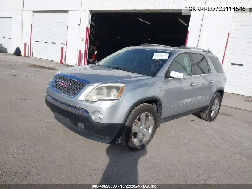 2012 GMC Acadia Slt-1 VIN: 1GKKRRED7CJ114546 Lot: 40656508