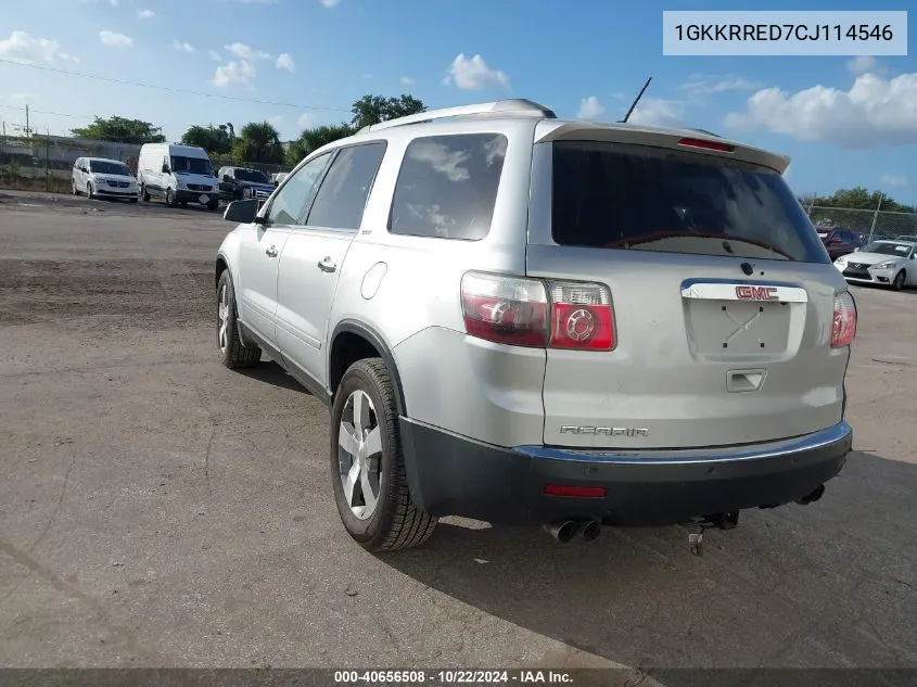 2012 GMC Acadia Slt-1 VIN: 1GKKRRED7CJ114546 Lot: 40656508