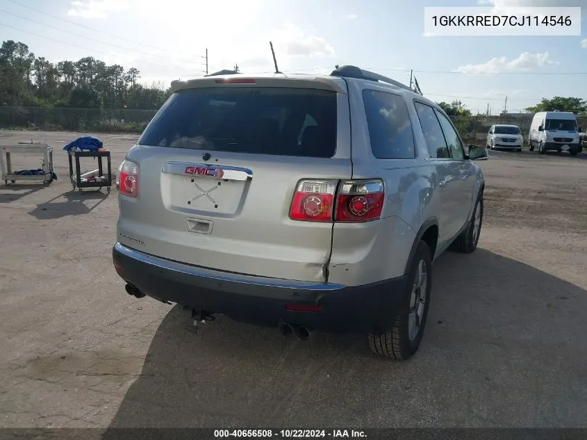 2012 GMC Acadia Slt-1 VIN: 1GKKRRED7CJ114546 Lot: 40656508