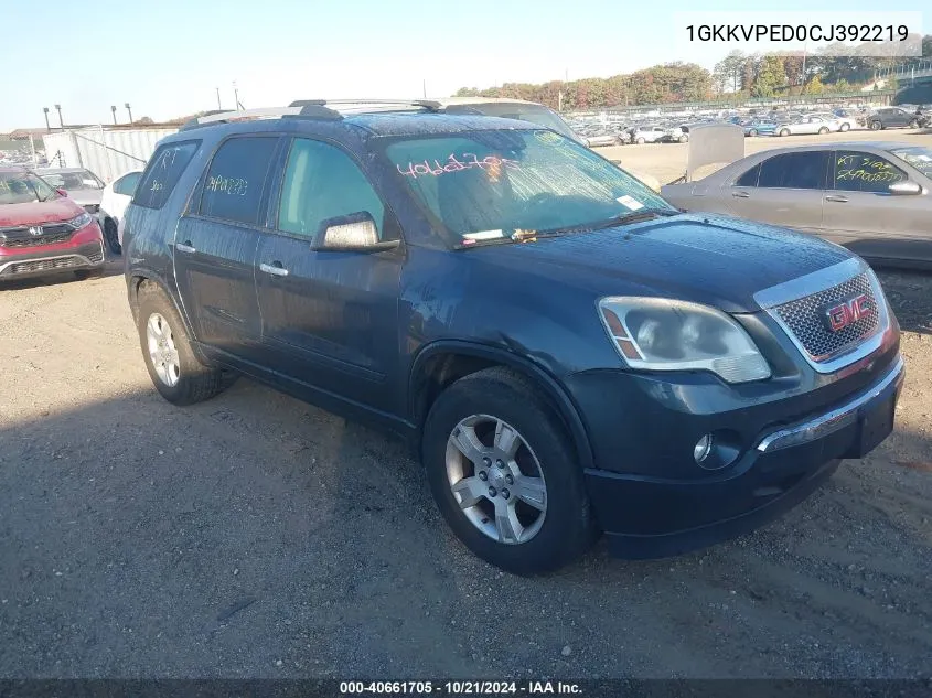 1GKKVPED0CJ392219 2012 GMC Acadia Sle