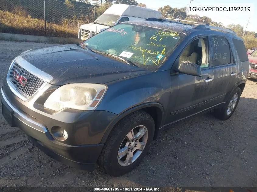 1GKKVPED0CJ392219 2012 GMC Acadia Sle