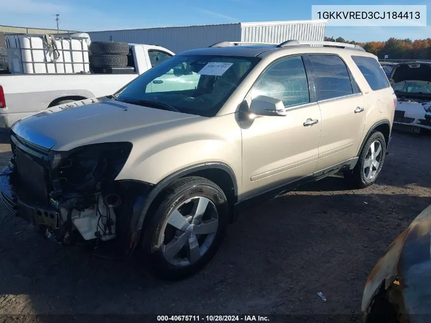 2012 GMC Acadia Slt-1 VIN: 1GKKVRED3CJ184413 Lot: 40675711