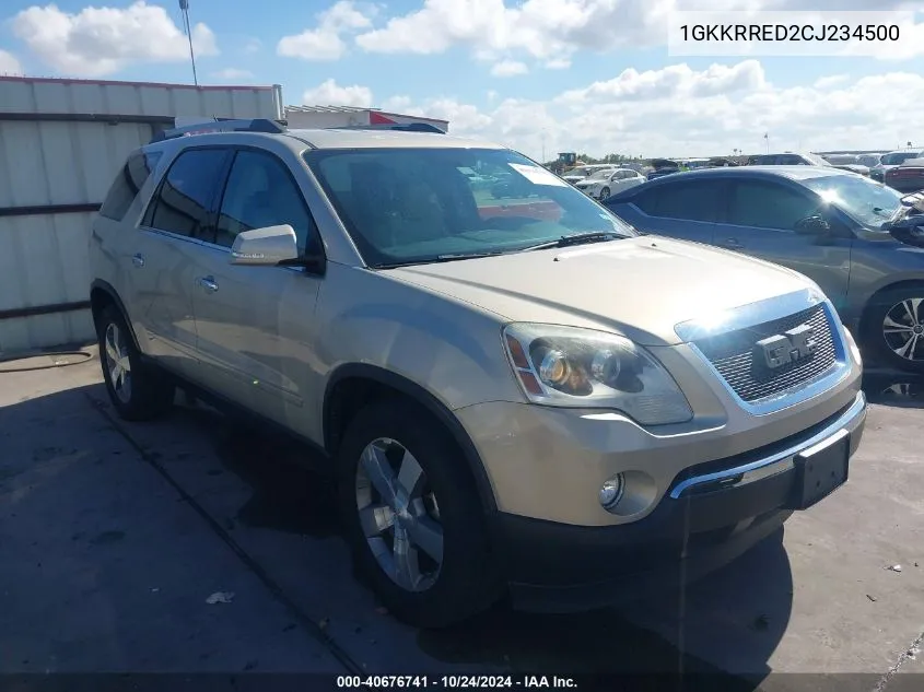 2012 GMC Acadia Slt-1 VIN: 1GKKRRED2CJ234500 Lot: 40676741