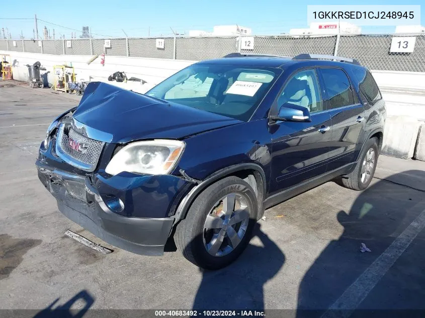 2012 GMC Acadia Slt-2 VIN: 1GKKRSED1CJ248945 Lot: 40683492