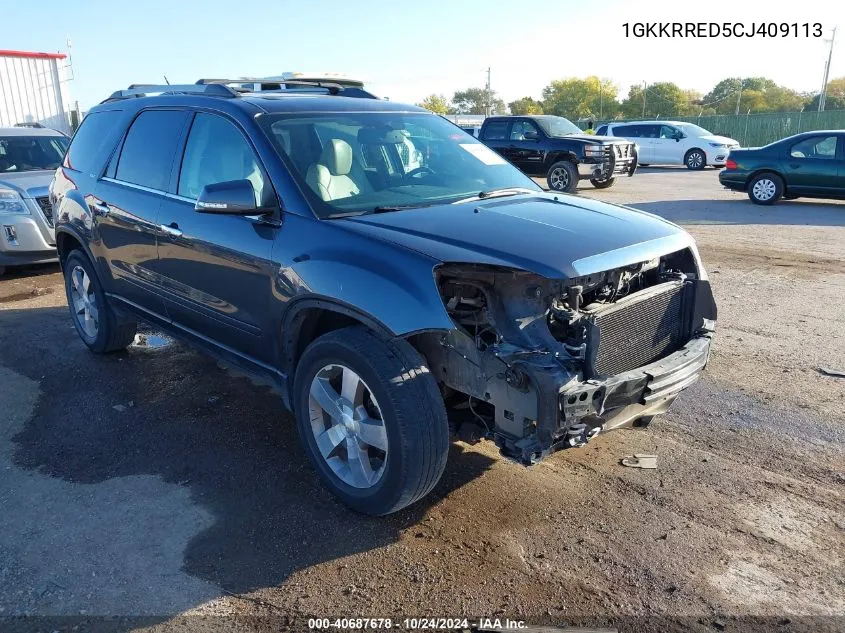 2012 GMC Acadia Slt-1 VIN: 1GKKRRED5CJ409113 Lot: 40687678