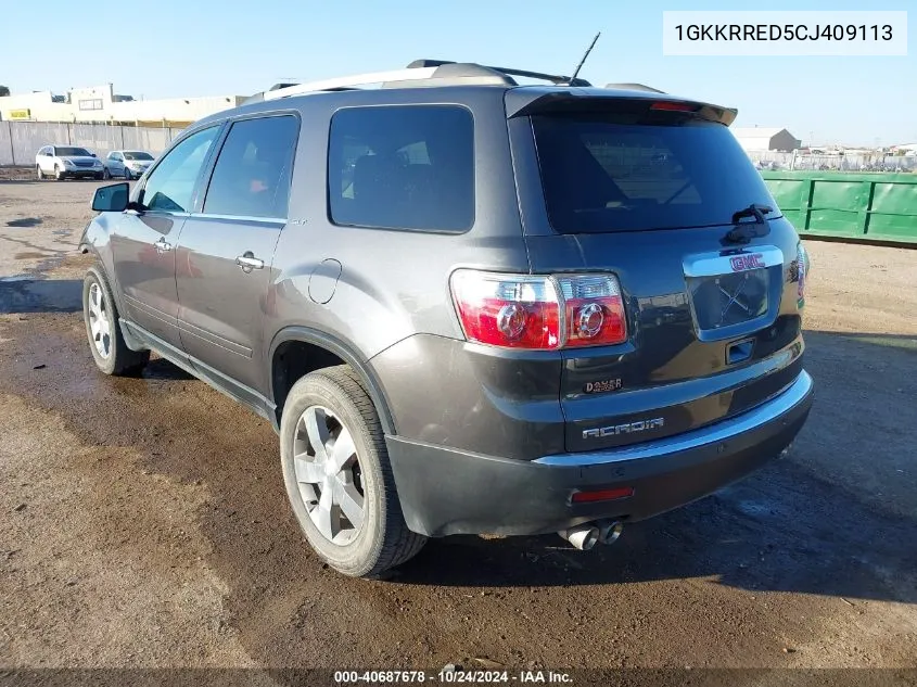 2012 GMC Acadia Slt-1 VIN: 1GKKRRED5CJ409113 Lot: 40687678