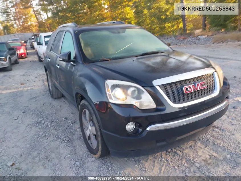 2012 GMC Acadia Slt-1 VIN: 1GKKRRED5CJ255843 Lot: 40692791