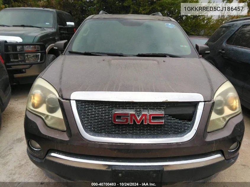 2012 GMC Acadia Slt-1 VIN: 1GKKRRED5CJ186457 Lot: 40700483