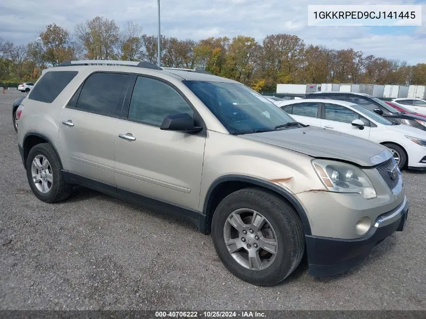 2012 GMC Acadia Sle VIN: 1GKKRPED9CJ141445 Lot: 40706222