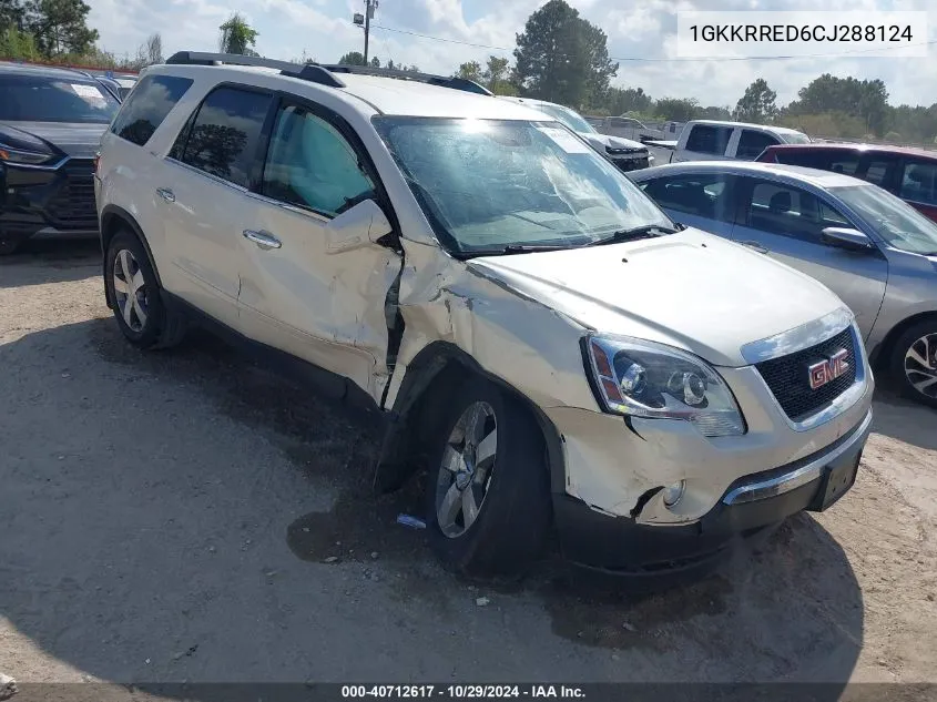 2012 GMC Acadia Slt-1 VIN: 1GKKRRED6CJ288124 Lot: 40712617