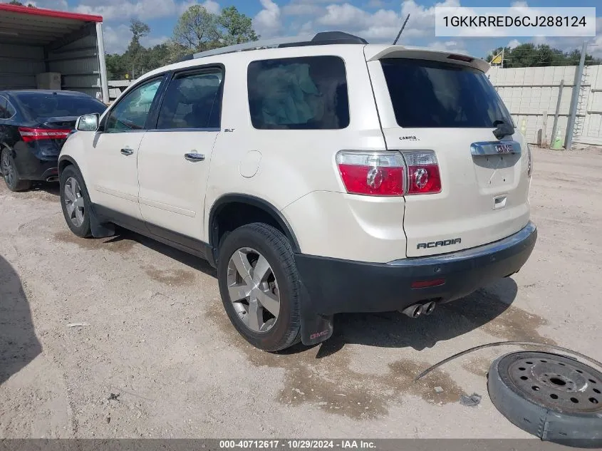 2012 GMC Acadia Slt-1 VIN: 1GKKRRED6CJ288124 Lot: 40712617