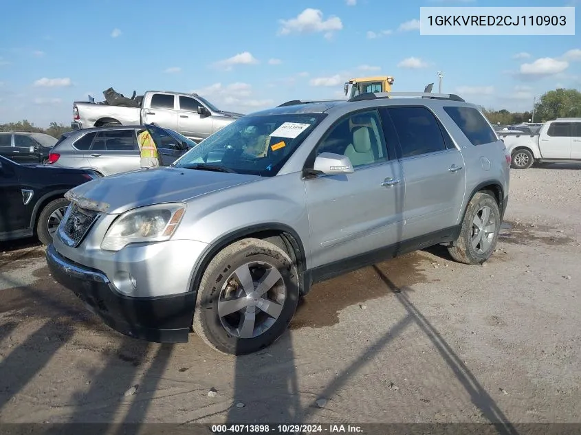 2012 GMC Acadia Slt-1 VIN: 1GKKVRED2CJ110903 Lot: 40713898