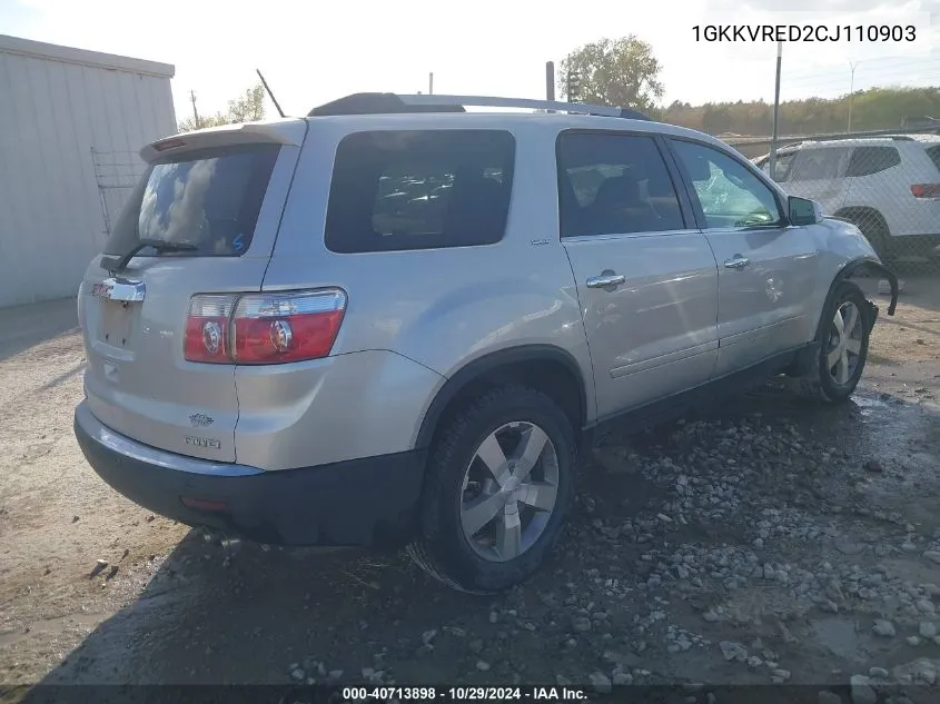 2012 GMC Acadia Slt-1 VIN: 1GKKVRED2CJ110903 Lot: 40713898