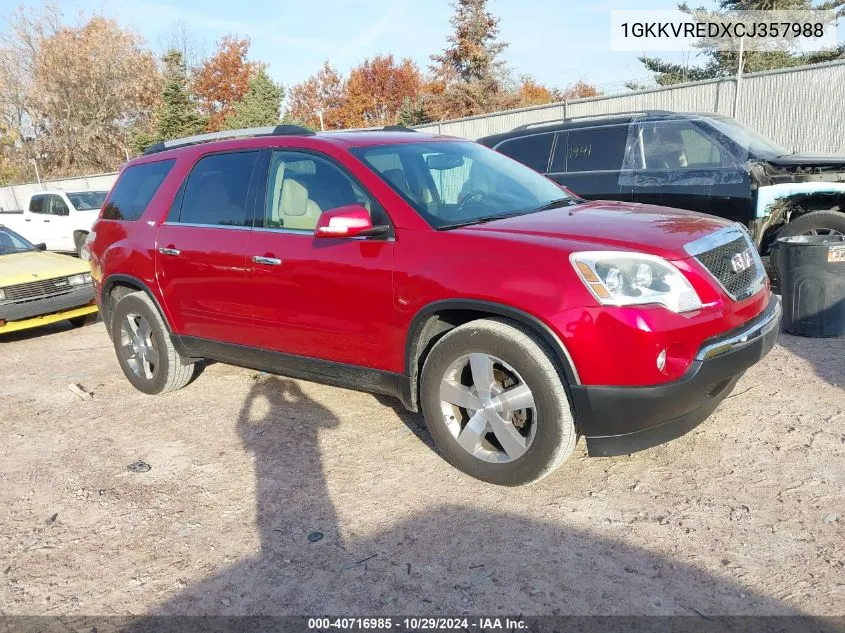 2012 GMC Acadia Slt-1 VIN: 1GKKVREDXCJ357988 Lot: 40716985