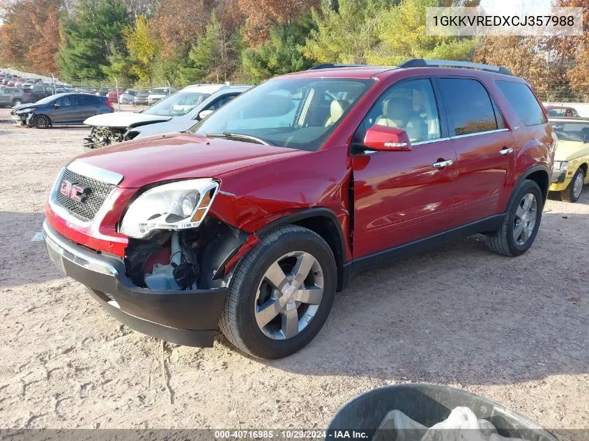 2012 GMC Acadia Slt-1 VIN: 1GKKVREDXCJ357988 Lot: 40716985