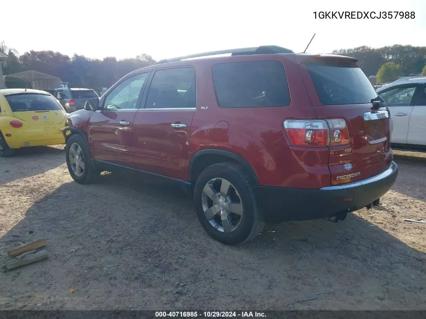 2012 GMC Acadia Slt-1 VIN: 1GKKVREDXCJ357988 Lot: 40716985