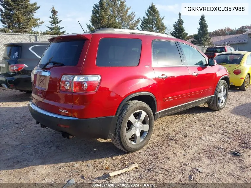 2012 GMC Acadia Slt-1 VIN: 1GKKVREDXCJ357988 Lot: 40716985