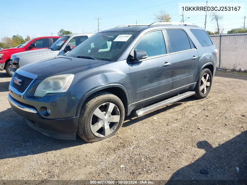 2012 GMC Acadia Slt1 VIN: 1GKKRRED3CJ253167 Lot: 40717000