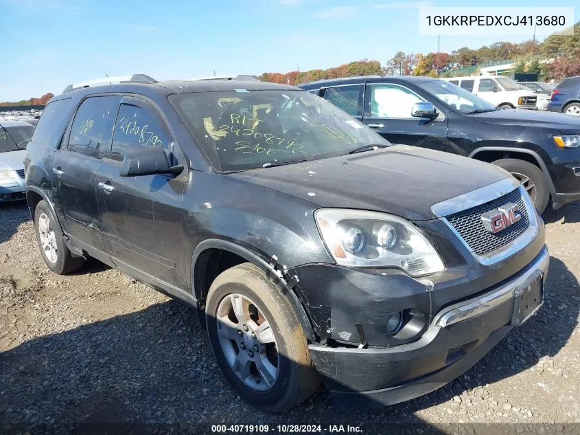 2012 GMC Acadia Sle VIN: 1GKKRPEDXCJ413680 Lot: 40719109