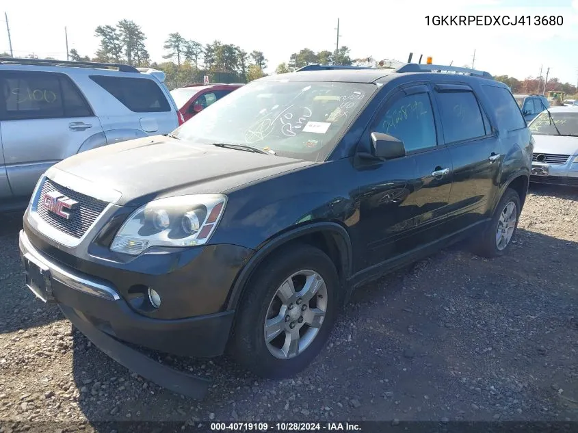 2012 GMC Acadia Sle VIN: 1GKKRPEDXCJ413680 Lot: 40719109