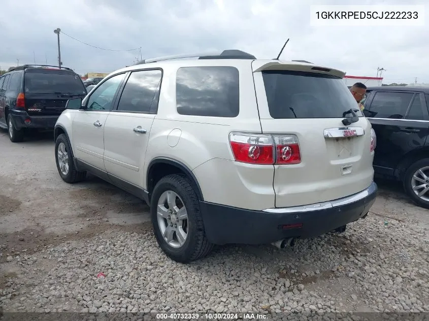 2012 GMC Acadia Sle VIN: 1GKKRPED5CJ222233 Lot: 40732339