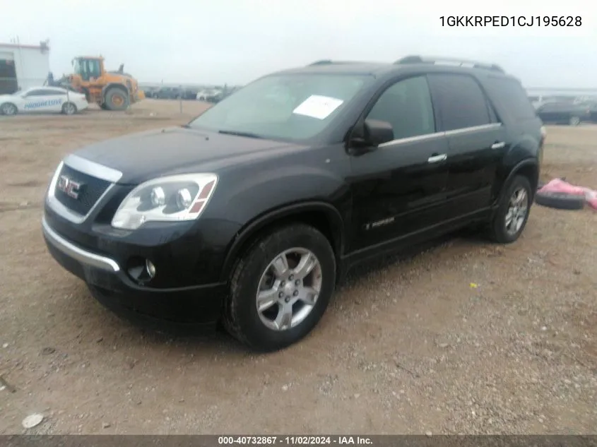 2012 GMC Acadia Sle VIN: 1GKKRPED1CJ195628 Lot: 40732867