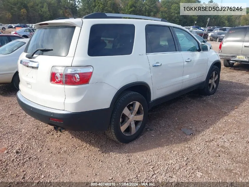 2012 GMC Acadia Slt-2 VIN: 1GKKRSED5CJ276246 Lot: 40748010