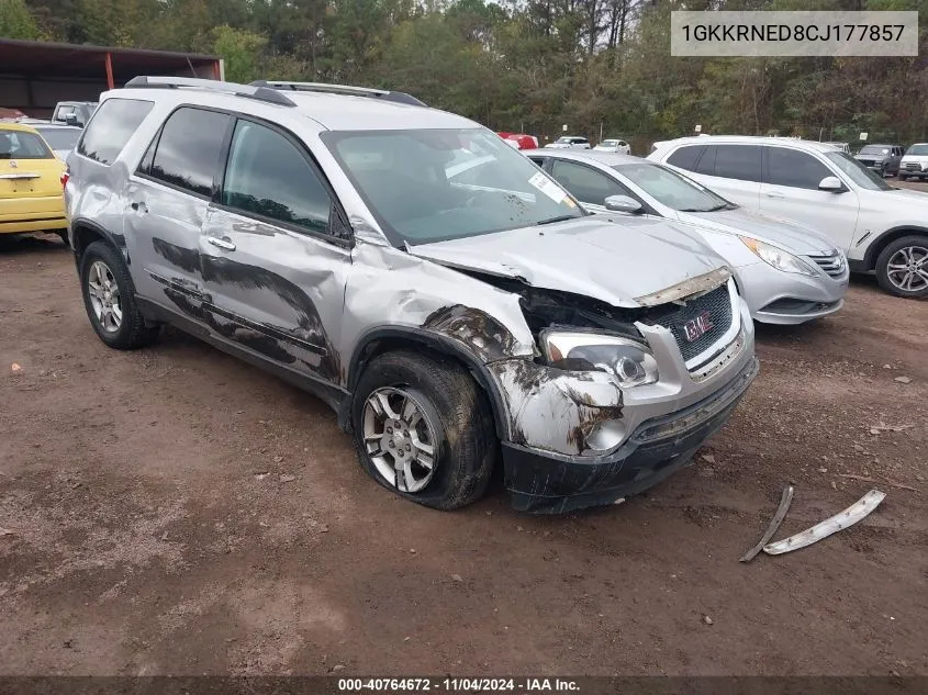 2012 GMC Acadia Sle VIN: 1GKKRNED8CJ177857 Lot: 40764672