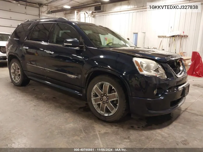 2012 GMC Acadia Denali VIN: 1GKKVTEDXCJ327838 Lot: 40785851