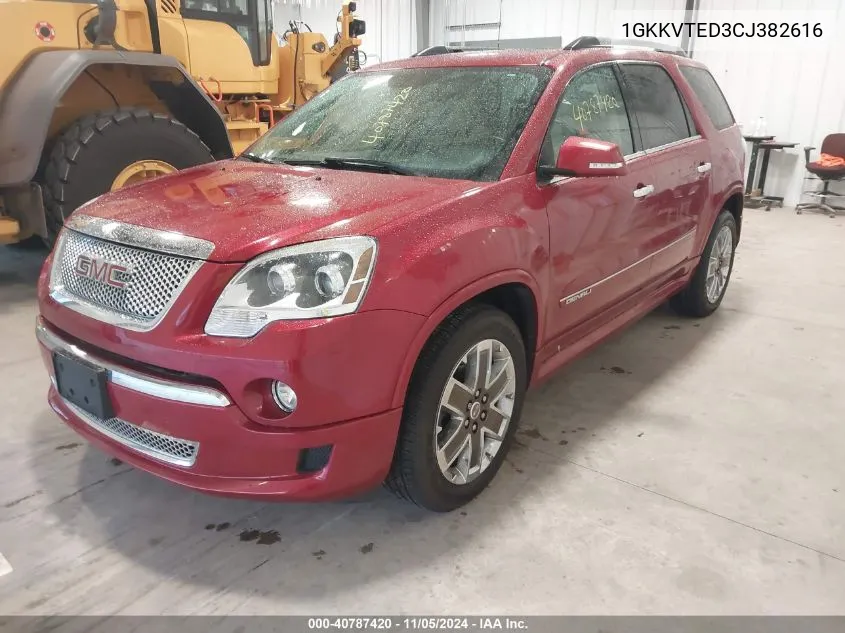 2012 GMC Acadia Denali VIN: 1GKKVTED3CJ382616 Lot: 40787420