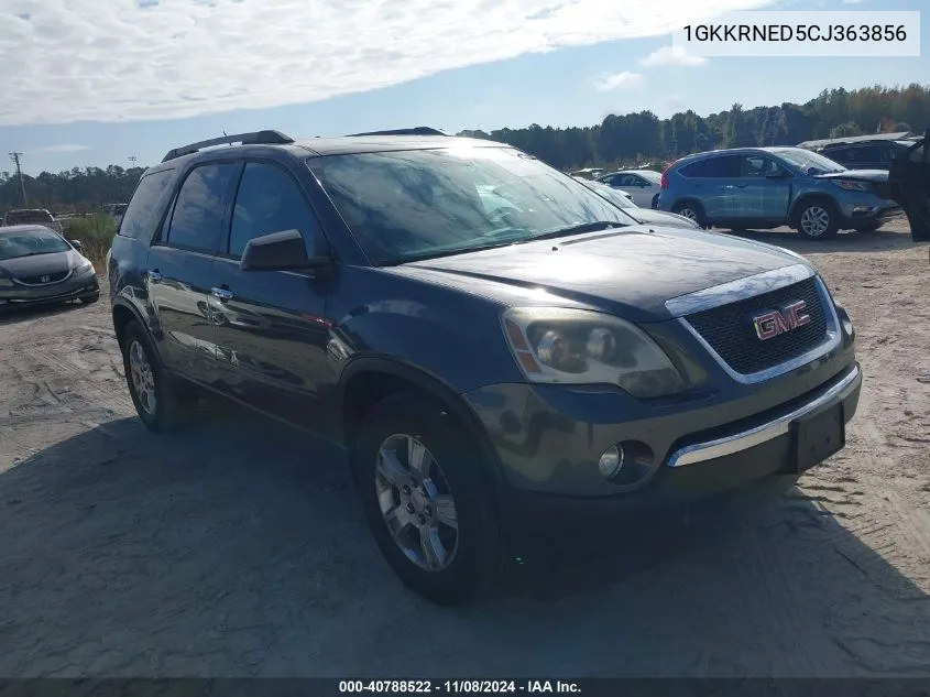 2012 GMC Acadia Sle VIN: 1GKKRNED5CJ363856 Lot: 40788522