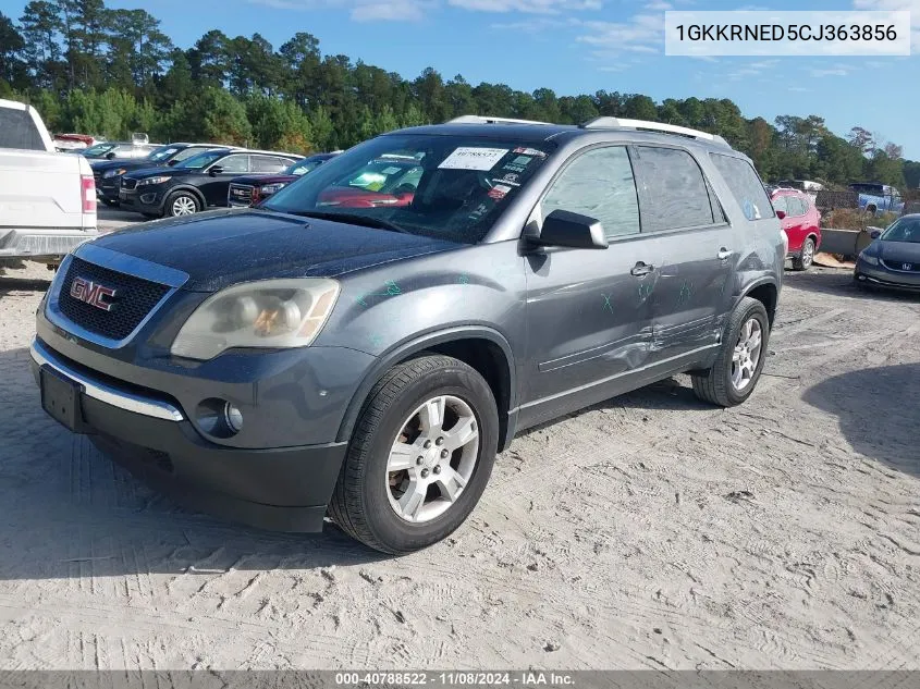 2012 GMC Acadia Sle VIN: 1GKKRNED5CJ363856 Lot: 40788522