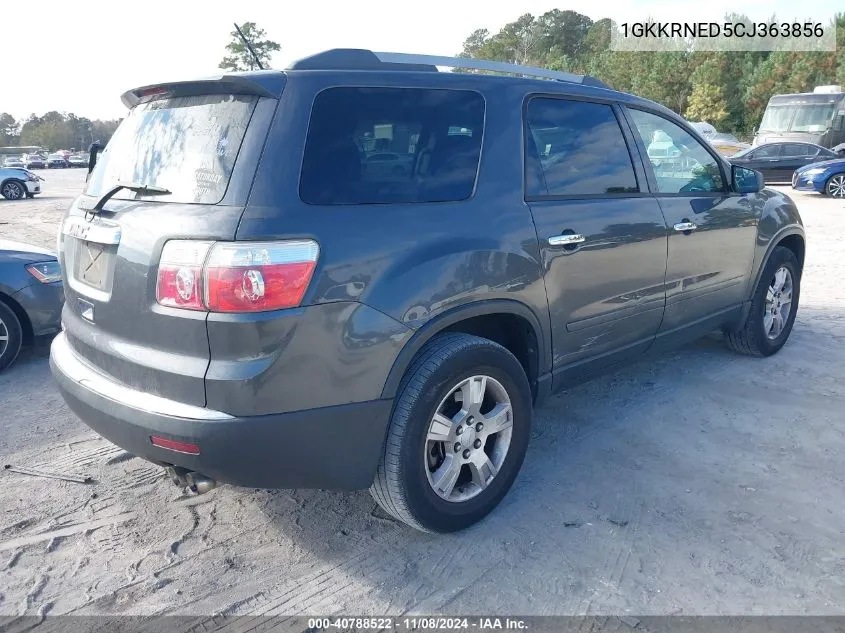 2012 GMC Acadia Sle VIN: 1GKKRNED5CJ363856 Lot: 40788522