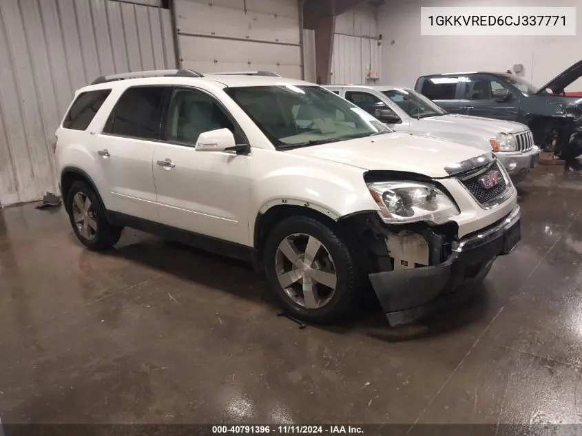 2012 GMC Acadia Slt-1 VIN: 1GKKVRED6CJ337771 Lot: 40791396