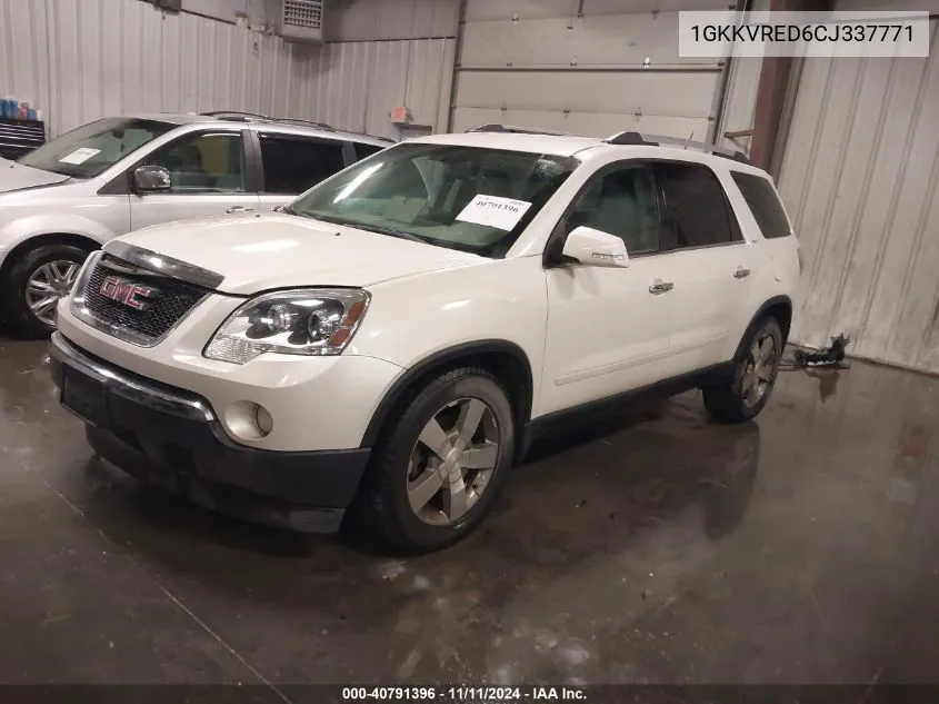 2012 GMC Acadia Slt-1 VIN: 1GKKVRED6CJ337771 Lot: 40791396