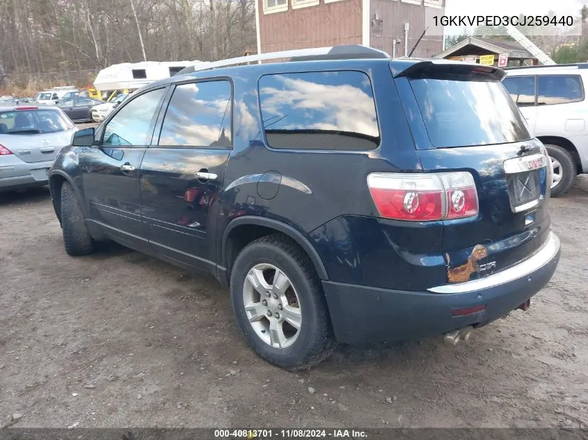 2012 GMC Acadia Sle VIN: 1GKKVPED3CJ259440 Lot: 40813701