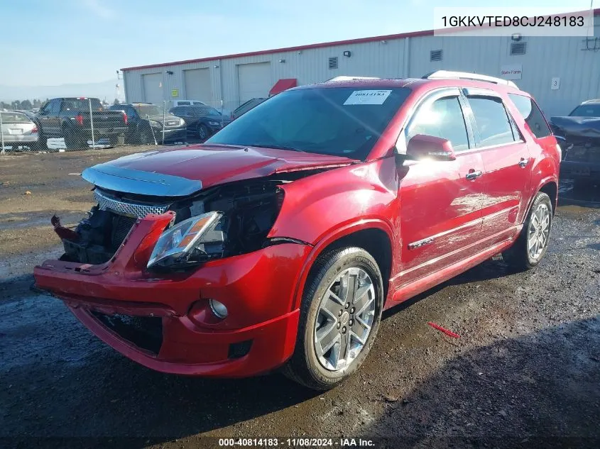 1GKKVTED8CJ248183 2012 GMC Acadia Denali