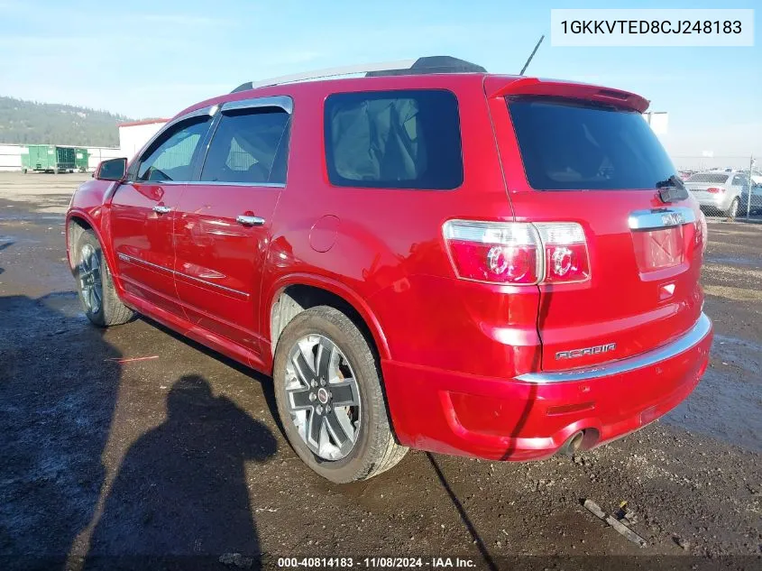 1GKKVTED8CJ248183 2012 GMC Acadia Denali