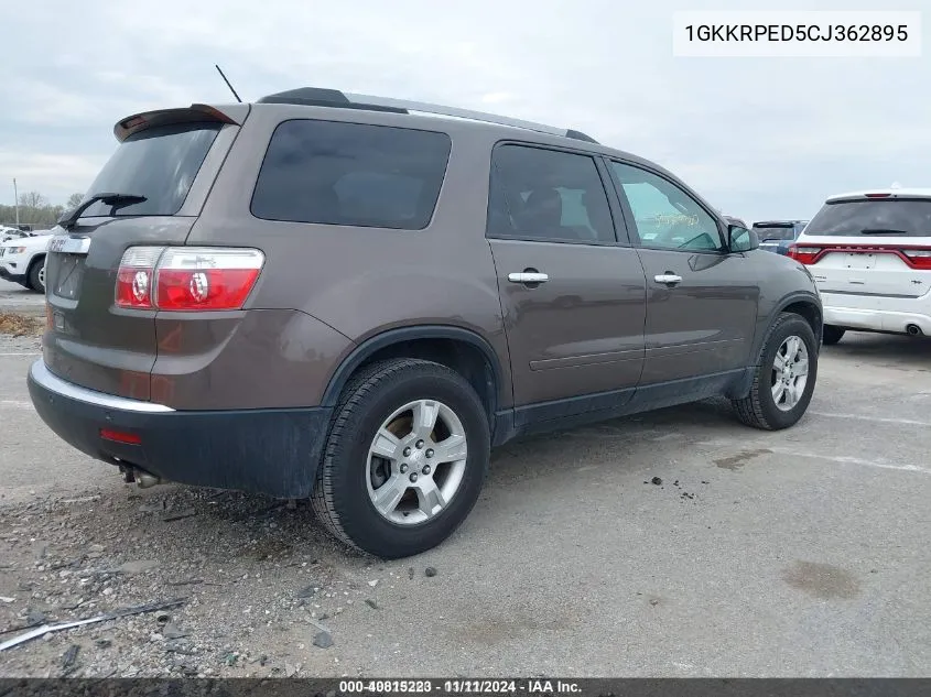 2012 GMC Acadia VIN: 1GKKRPED5CJ362895 Lot: 40815223