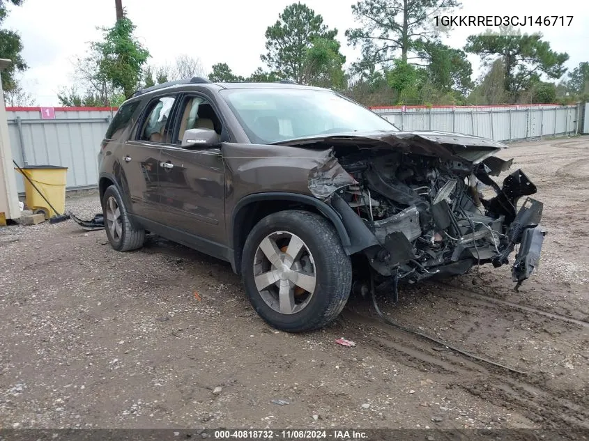 2012 GMC Acadia Slt1 VIN: 1GKKRRED3CJ146717 Lot: 40818732