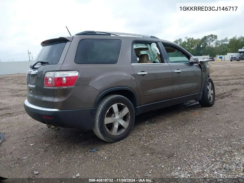 2012 GMC Acadia Slt1 VIN: 1GKKRRED3CJ146717 Lot: 40818732