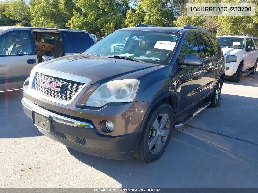 1GKKRRED5CJ233700 2012 GMC Acadia Slt1