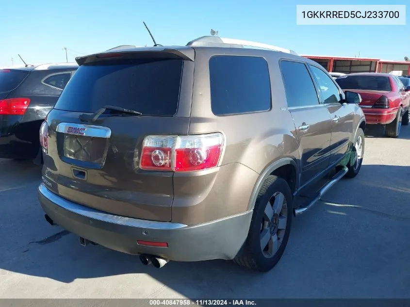 1GKKRRED5CJ233700 2012 GMC Acadia Slt1