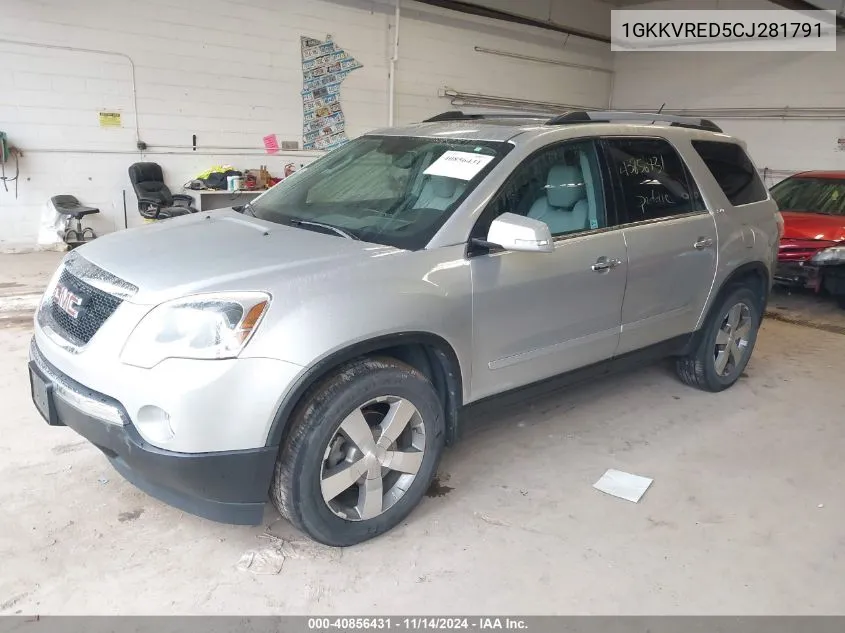 1GKKVRED5CJ281791 2012 GMC Acadia Slt-1